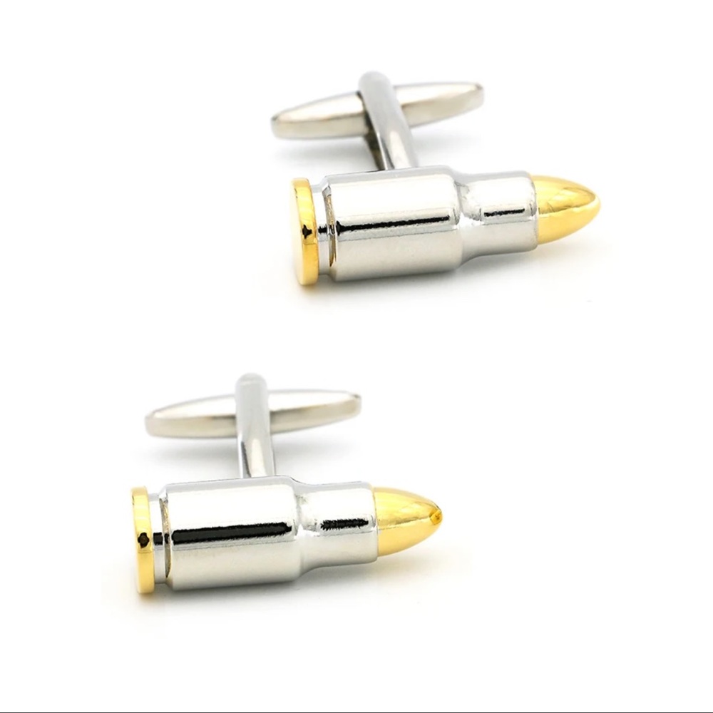 $7 BULLET CUFFLINKS. NEW. $7 IF BUNDLED - Picture 1 of 7